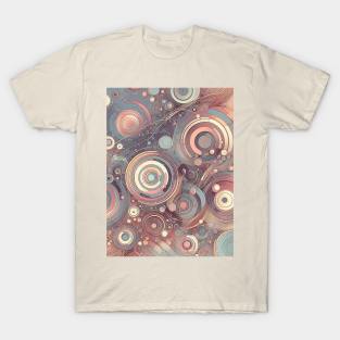 Abstract Melancholic Pastel Circle Art (C) T-Shirt